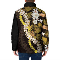 Kula Aloha Hawaii Lei Padded Jacket Tropical Flowers Elegant Vibe - Polynesian Pride