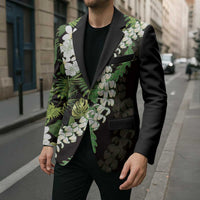 Omaomao Aloha Hawaii Lei Blazer Tropical Flowers Elegant Vibe - Polynesian Pride