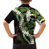 Omaomao Aloha Hawaii Lei Family Matching Puletasi and Hawaiian Shirt Tropical Flowers Elegant Vibe LT14 - Polynesian Pride