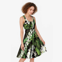 Omaomao Aloha Hawaii Lei Midi Dress Tropical Flowers Elegant Vibe - Polynesian Pride