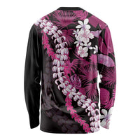 Akala Aloha Hawaii Lei Long Sleeve Shirt Tropical Flowers Elegant Vibe LT14 - Polynesian Pride