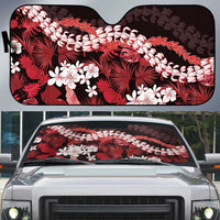 Ulaula Aloha Hawaii Lei Auto Sun Shade Tropical Flowers Elegant Vibe - Polynesian Pride