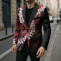 Ulaula Aloha Hawaii Lei Blazer Tropical Flowers Elegant Vibe - Polynesian Pride