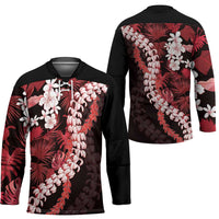 Ulaula Aloha Hawaii Lei Hockey Jersey Tropical Flowers Elegant Vibe - Polynesian Pride