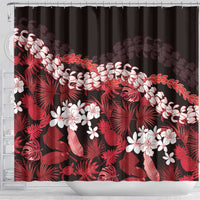 Ulaula Aloha Hawaii Lei Shower Curtain Tropical Flowers Elegant Vibe LT14 - Polynesian Pride
