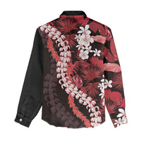Ulaula Aloha Hawaii Lei Women Casual Shirt Tropical Flowers Elegant Vibe - Polynesian Pride