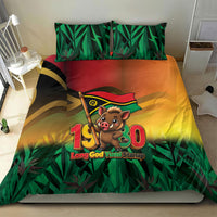 Vanuatu Independence Day Bedding Set Chibi Boar Proud To Be A Ni-Van