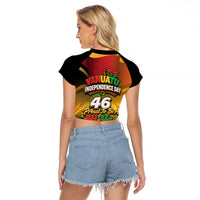 Vanuatu Independence Day Raglan Cropped T Shirt Chibi Boar Proud To Be A Ni-Van