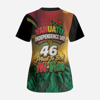 Vanuatu Independence Day Scrub Top Chibi Boar Proud To Be A Ni-Van