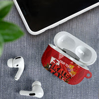 Tonga Rugby Custom AirPods Case 2026 Go Ikale Tahi Ngatu Pattern