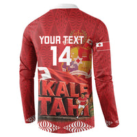 Tonga Rugby Custom Button Sweatshirt 2026 Go Ikale Tahi Ngatu Pattern
