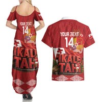Tonga Rugby Custom Couples Matching Summer Maxi Dress and Hawaiian Shirt 2026 Go Ikale Tahi Ngatu Pattern LT14 - Polynesian Pride