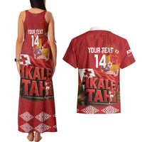 Tonga Rugby Custom Couples Matching Tank Maxi Dress and Hawaiian Shirt 2026 Go Ikale Tahi Ngatu Pattern LT14 - Polynesian Pride