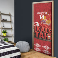 Tonga Rugby Custom Door Cover 2026 Go Ikale Tahi Ngatu Pattern