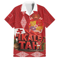 Tonga Rugby Custom Hawaiian Shirt 2026 Go Ikale Tahi Ngatu Pattern LT14 Red - Polynesian Pride