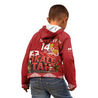 Tonga Rugby Custom Kid Hoodie 2026 Go Ikale Tahi Ngatu Pattern