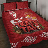 Tonga Rugby Custom Quilt Bed Set 2026 Go Ikale Tahi Ngatu Pattern