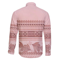 Pastel Pink Samoa Siapo Teuila Flowers Family Matching Puletasi and Hawaiian Shirt - Polynesian Pride