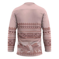 Pastel Pink Samoa Siapo Teuila Flowers Hockey Jersey - Polynesian Pride
