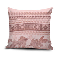 Pastel Pink Samoa Siapo Teuila Flowers Pillow Cover - Polynesian Pride