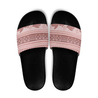 Pastel Pink Samoa Siapo Teuila Flowers Slide Sandals - Polynesian Pride