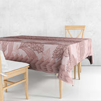 Pastel Pink Samoa Siapo Teuila Flowers Tablecloth - Polynesian Pride