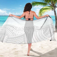 Polynesia White Sunday Sarong Plumeria Polynesian Tribal Grey Color - Polynesian Pride