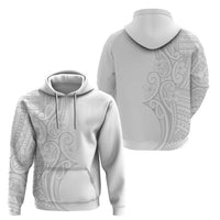 Polynesia White Sunday Zip Hoodie Plumeria Polynesian Tribal Grey Color - Polynesian Pride