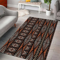 Malo e lelei Tonga Area Rug Tongan Ngatu Vintage Brown - Polynesian Pride
