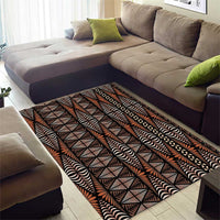 Malo e lelei Tonga Area Rug Tongan Ngatu Vintage Brown - Polynesian Pride