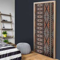 Malo e lelei Tonga Door Cover Tongan Ngatu Vintage Brown - Polynesian Pride