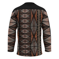 Malo e lelei Tonga Hockey Jersey Tongan Ngatu Vintage Brown - Polynesian Pride