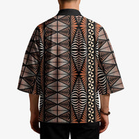 Malo e lelei Tonga Kimono Tongan Ngatu Vintage Brown - Polynesian Pride