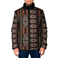 Malo e lelei Tonga Padded Jacket Tongan Ngatu Vintage Brown - Polynesian Pride