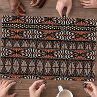 Malo e lelei Tonga Puzzle Tongan Ngatu Vintage Brown - Polynesian Pride