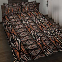Malo e lelei Tonga Quilt Bed Set Tongan Ngatu Vintage Brown - Polynesian Pride