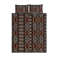 Malo e lelei Tonga Quilt Bed Set Tongan Ngatu Vintage Brown - Polynesian Pride