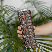 Malo e lelei Tonga Skinny Tumbler Tongan Ngatu Vintage Brown - Polynesian Pride