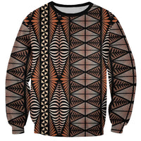 Malo e lelei Tonga Sweatshirt Tongan Ngatu Vintage Brown - Polynesian Pride