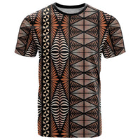 Malo e lelei Tonga T Shirt Tongan Ngatu Vintage Brown - Polynesian Pride