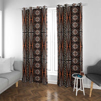 Malo e lelei Tonga Window Curtain Tongan Ngatu Vintage Brown - Polynesian Pride