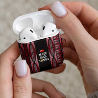 Tonga Rugby AirPods Case 2025 Mate Maa Tonga Ngatu Motif - Polynesian Pride
