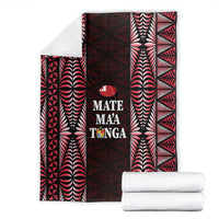 Tonga Rugby Blanket 2025 Mate Maa Tonga Ngatu Motif - Polynesian Pride