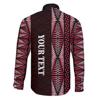 Tonga Rugby Personalised Family Matching Long Sleeve Bodycon Dress and Hawaiian Shirt 2025 Mate Maa Tonga Ngatu Motif - Polynesian Pride