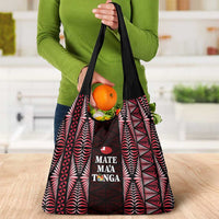 Tonga Rugby Grocery Bag 2025 Mate Maa Tonga Ngatu Motif - Polynesian Pride