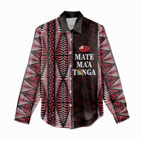 Tonga Rugby Personalised Women Casual Shirt 2025 Mate Maa Tonga Ngatu Motif - Polynesian Pride