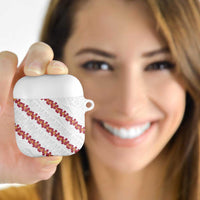 White Sunday Tonga Fakame AirPods Case Tongan Ngatu Heilala Lei - Polynesian Pride