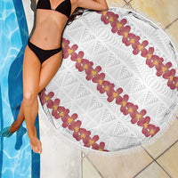 White Sunday Tonga Fakame Beach Blanket Tongan Ngatu Heilala Lei - Polynesian Pride
