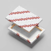 White Sunday Tonga Fakame Canvas Wall Art Tongan Ngatu Heilala Lei - Polynesian Pride