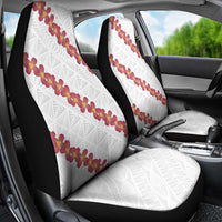 White Sunday Tonga Fakame Car Seat Cover Tongan Ngatu Heilala Lei - Polynesian Pride
